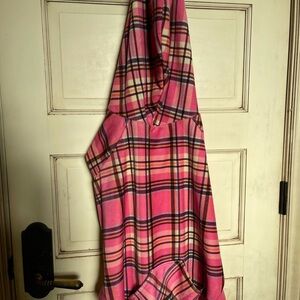 Spark Paws Plaid Pink Dog Hoodie 3 XL
